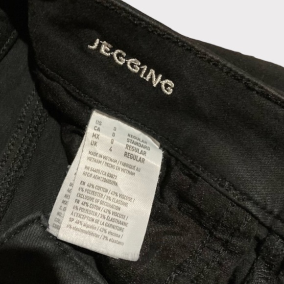 American Eagle Skinny Distressed Black Jeggings Size Zero 0 - Picture 15 of 16